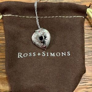 Ross + Simons Sapphire heart locket necklace